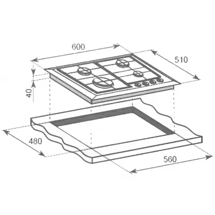 Газовая поверхность Gorenje  GT641AKB