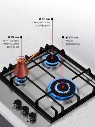 Газовая поверхность Lex GVS 435 IX